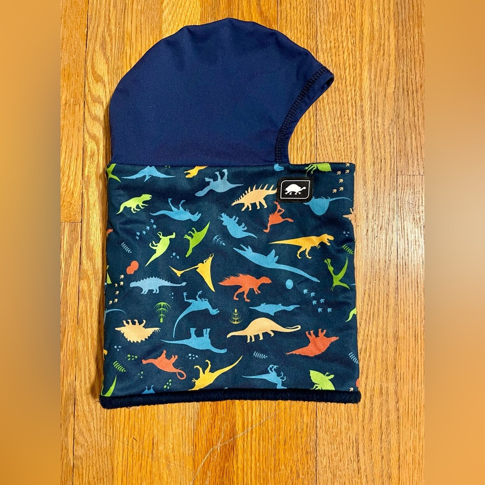 Kids' Dino Turtle Fur Comfort Shell Shellaclava with Comfort Plush Balaclava -OS